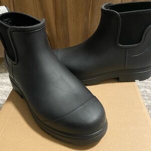 UGG Black Ankle Rain Boots, size 9, worn once